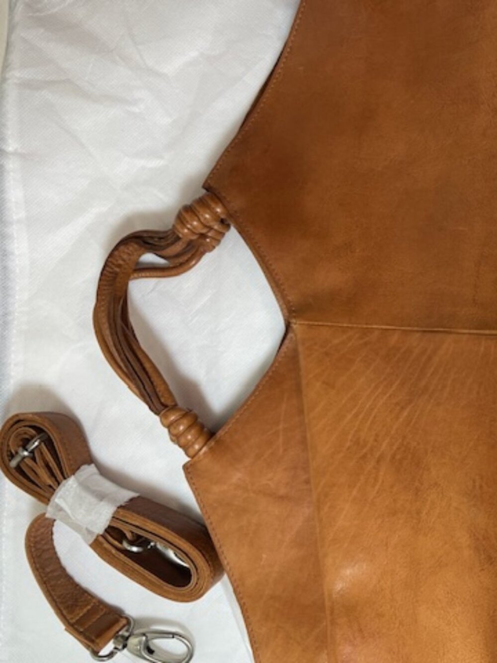 Latico Leathers Nelly Brand New Cognac Crossbody Tote - Picture 8 of 9
